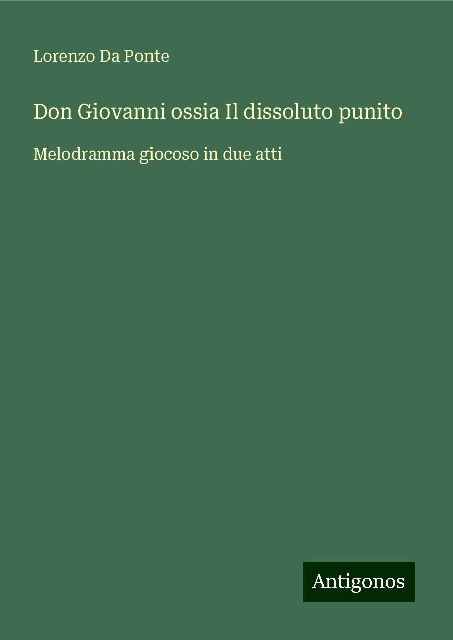 Don Giovanni ossia Il dissoluto punito