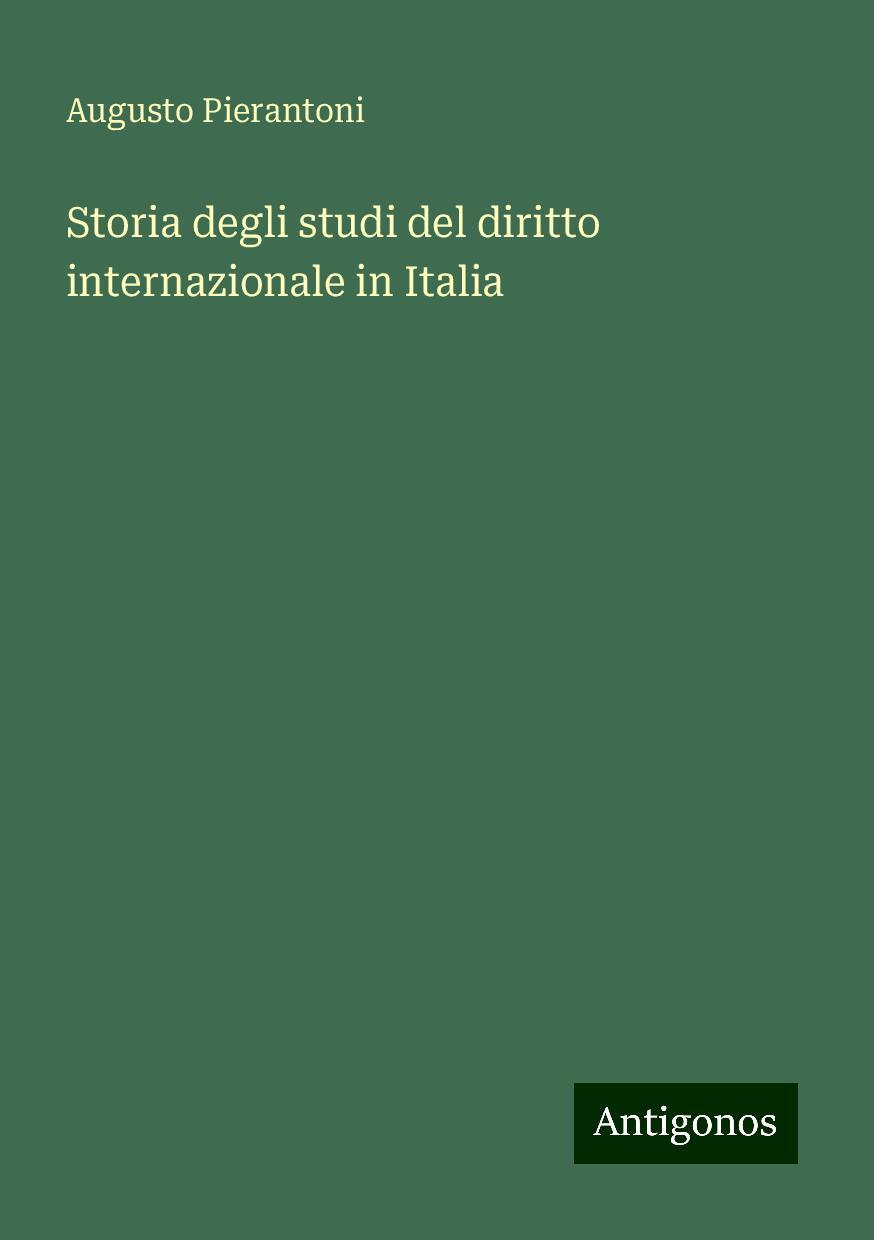 Storia degli studi del diritto internazionale in Italia