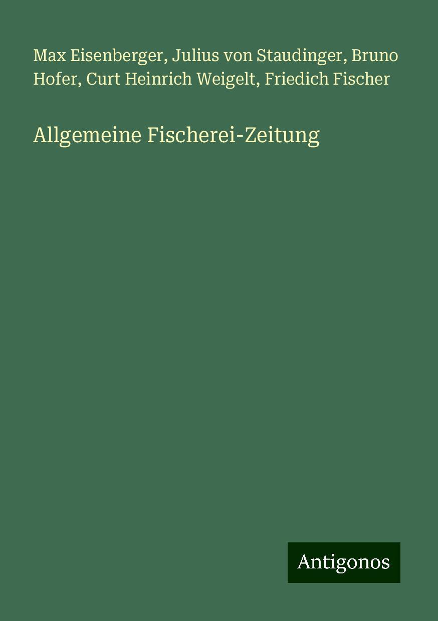 Allgemeine Fischerei-Zeitung