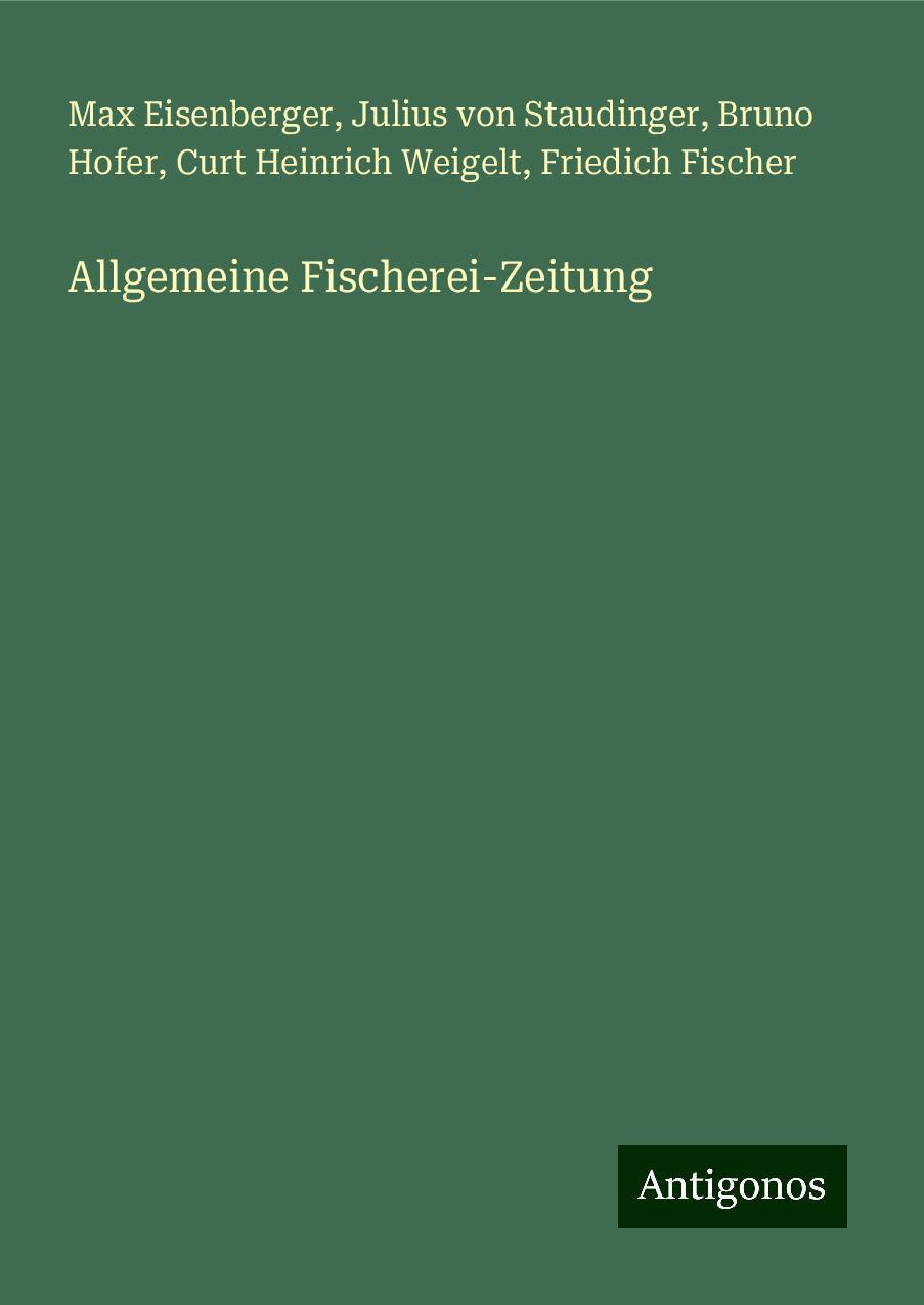 Allgemeine Fischerei-Zeitung