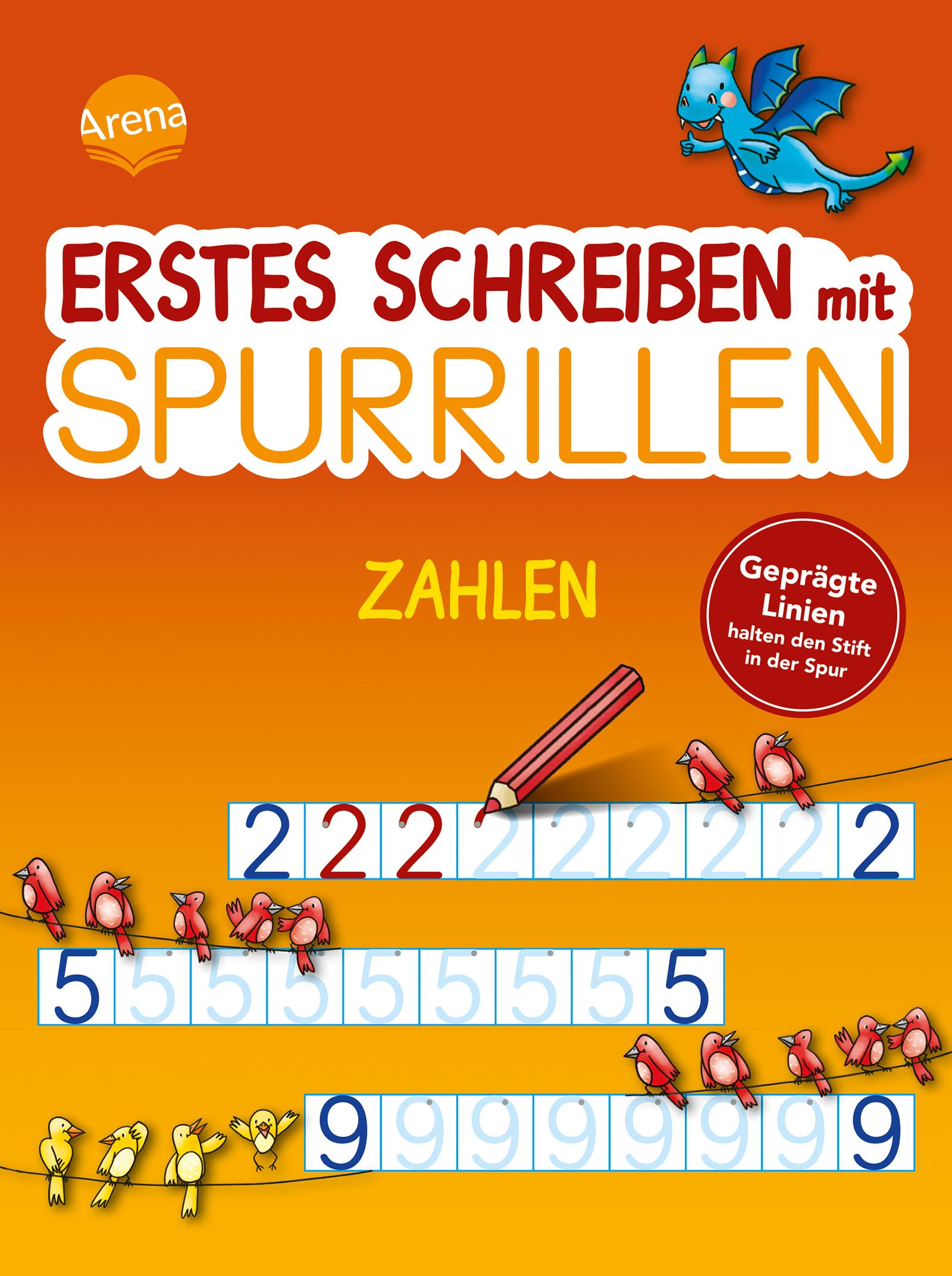 Erstes Schreiben mit Spurrillen. Zahlen