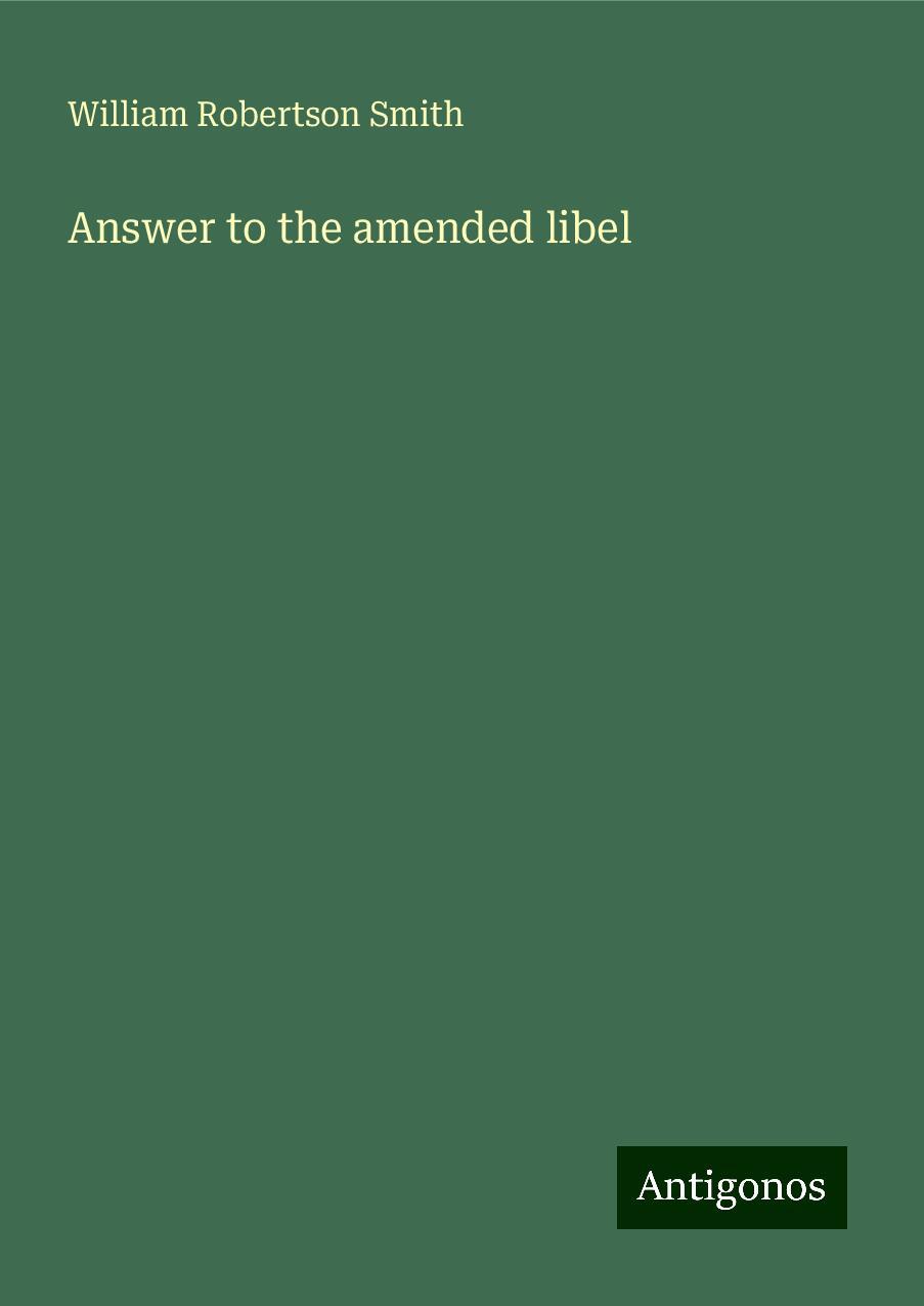 Answer to the amended libel