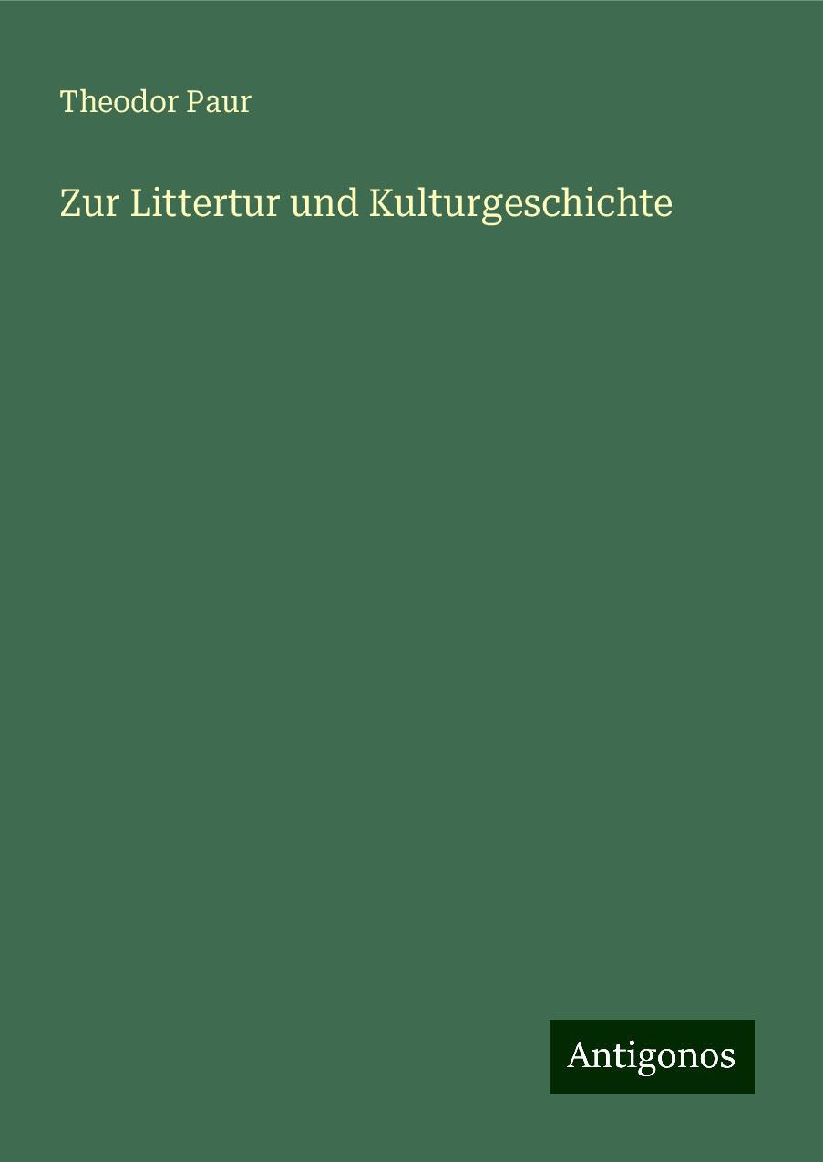 Zur Littertur und Kulturgeschichte