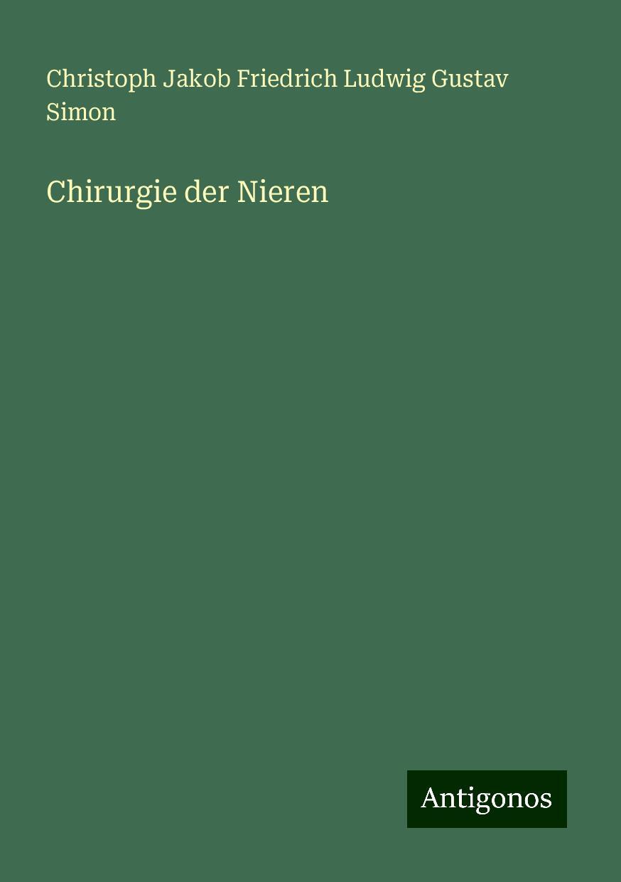 Chirurgie der Nieren