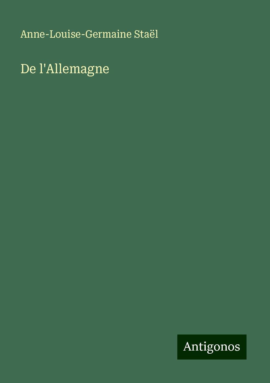 De l'Allemagne