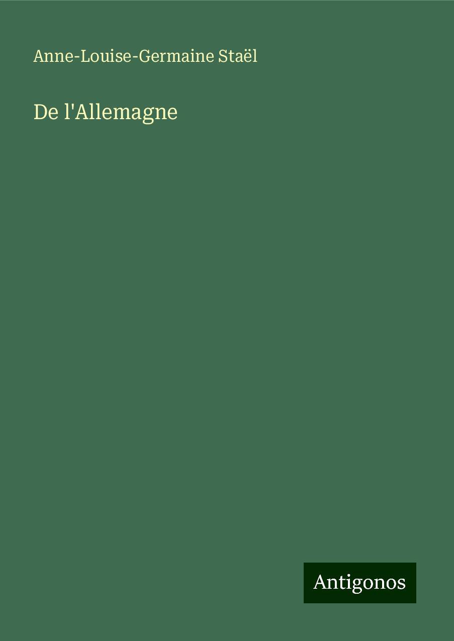 De l'Allemagne