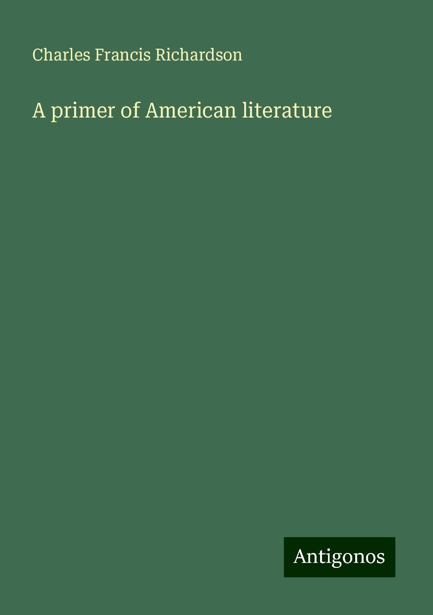 A primer of American literature