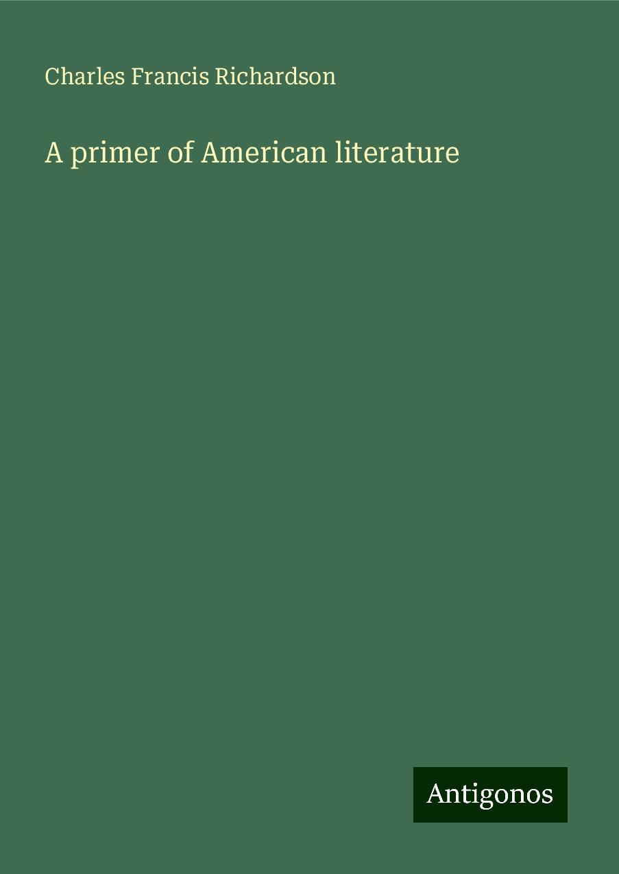 A primer of American literature