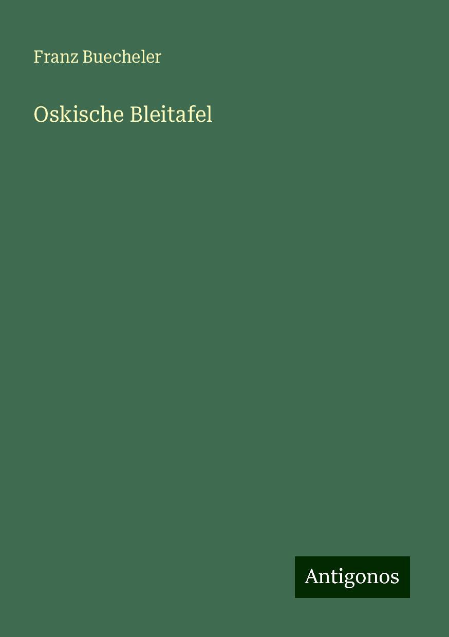 Oskische Bleitafel