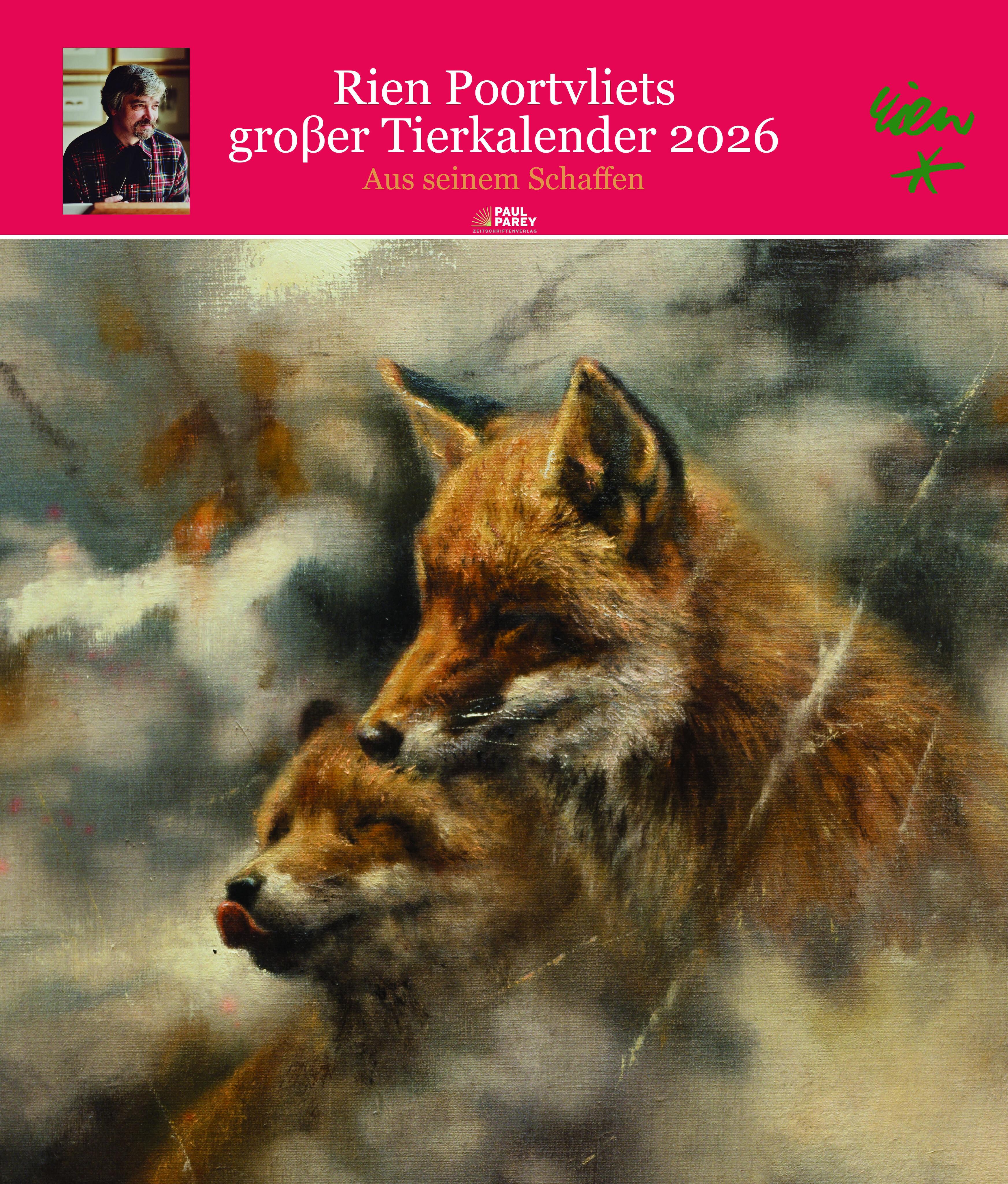 Rien Poortvliets großer Tierkalender 2026