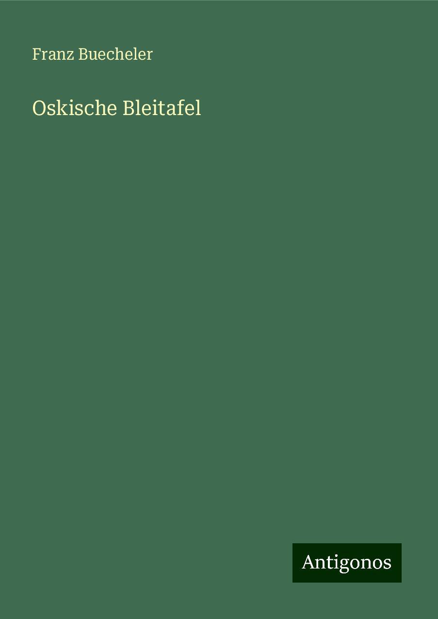 Oskische Bleitafel