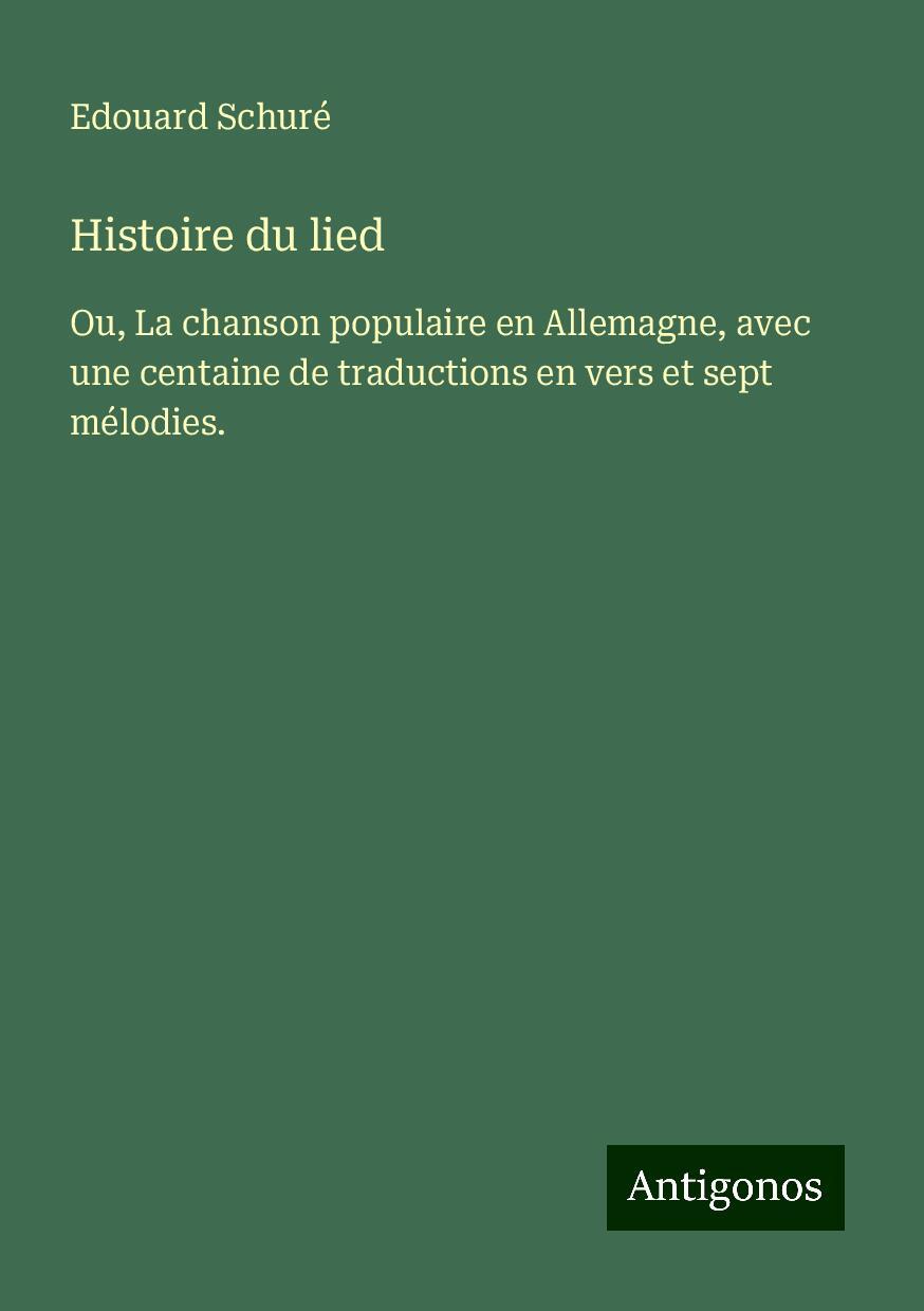 Histoire du lied