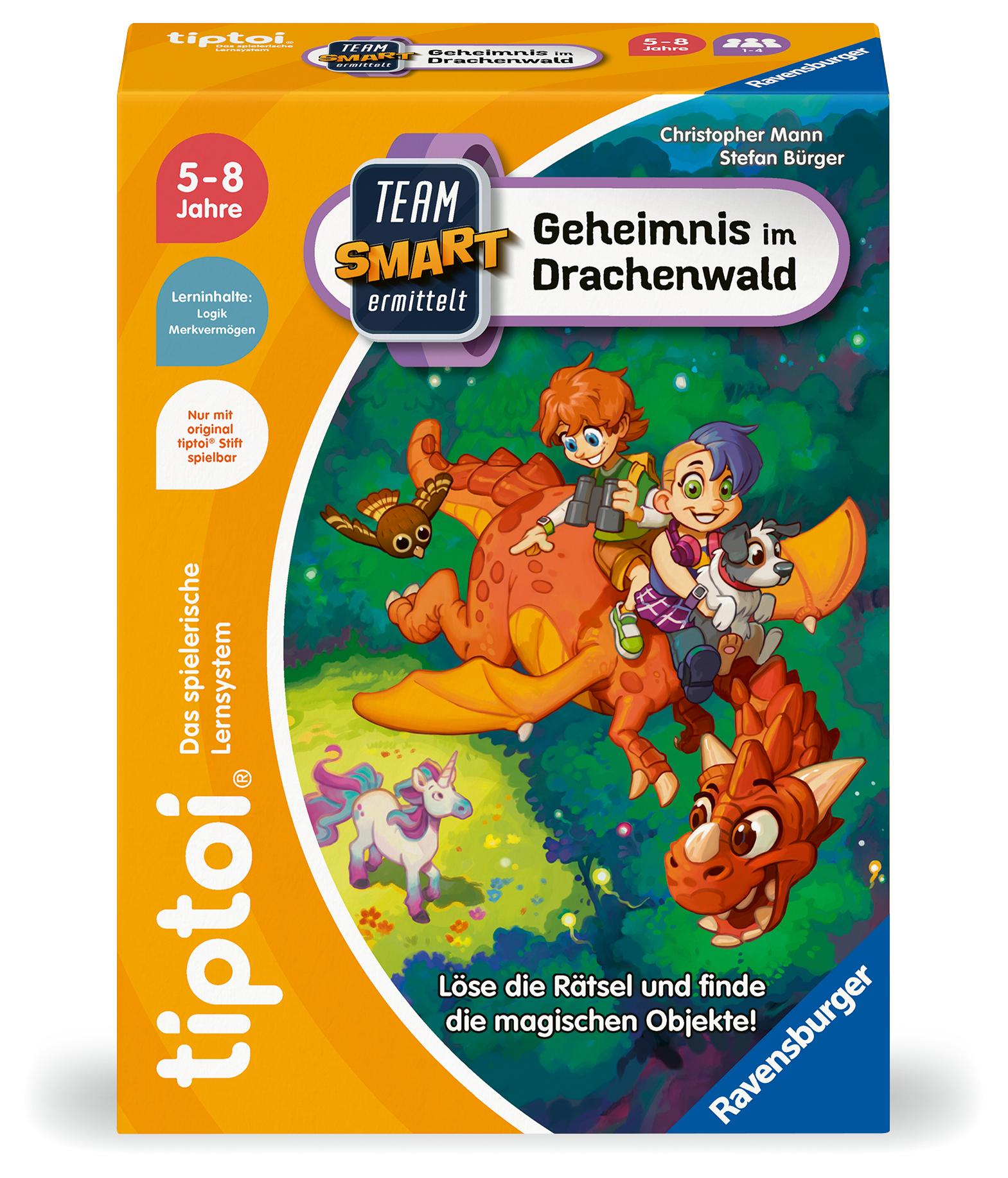 Ravensburger tiptoi Spiel 00224 - Team SMART ermittelt - Geheimnis im Drachenwald, fantastisches Logikspiel für Kinder ab 5 Jahren