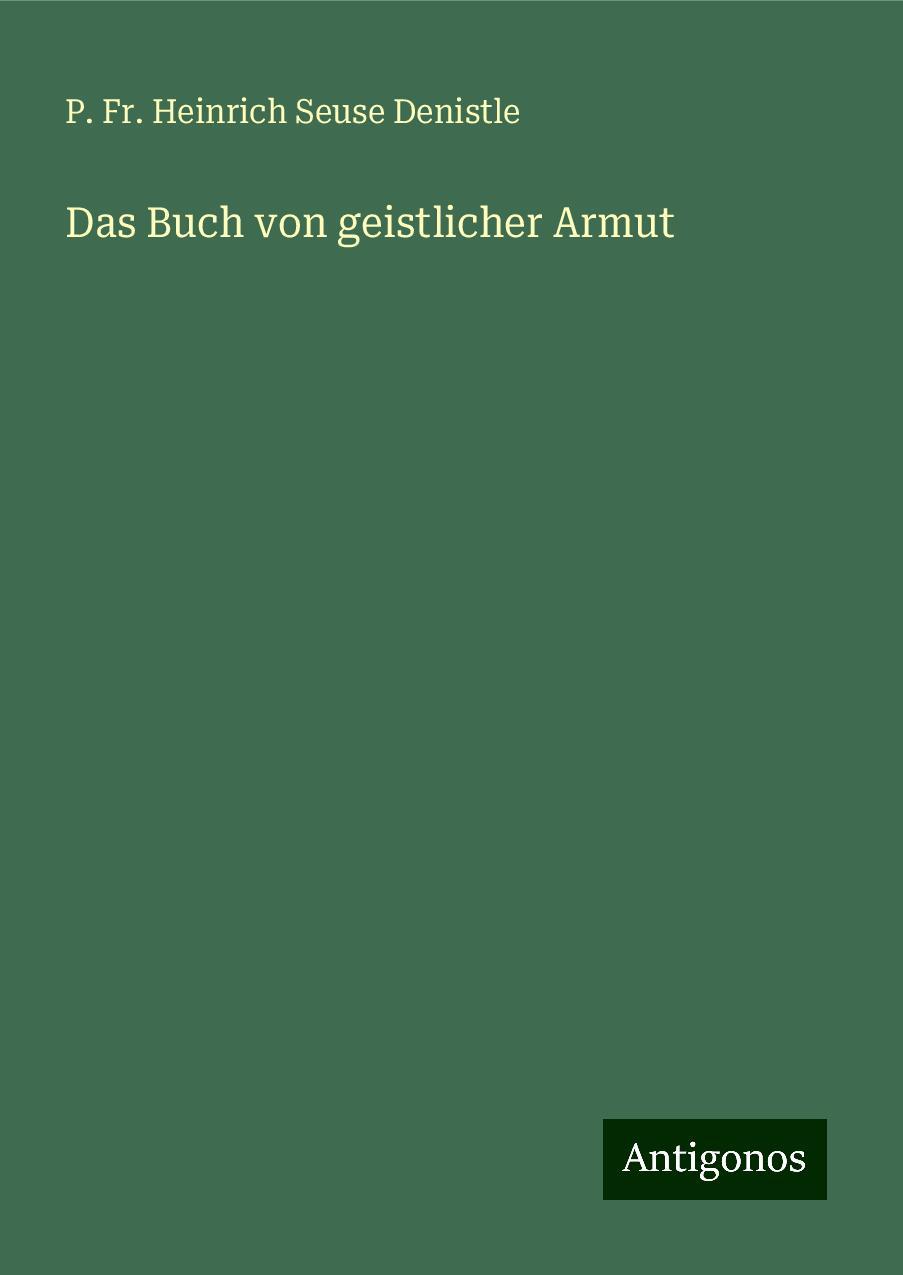 Das Buch von geistlicher Armut