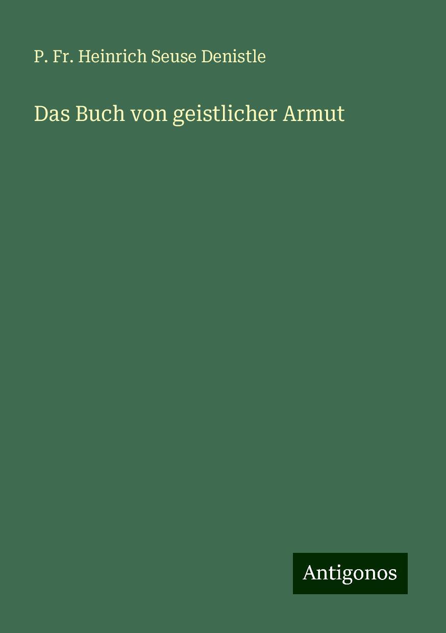 Das Buch von geistlicher Armut