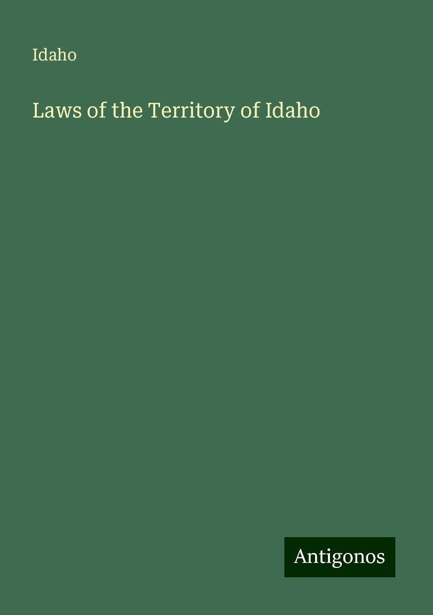 Laws of the Territory of Idaho