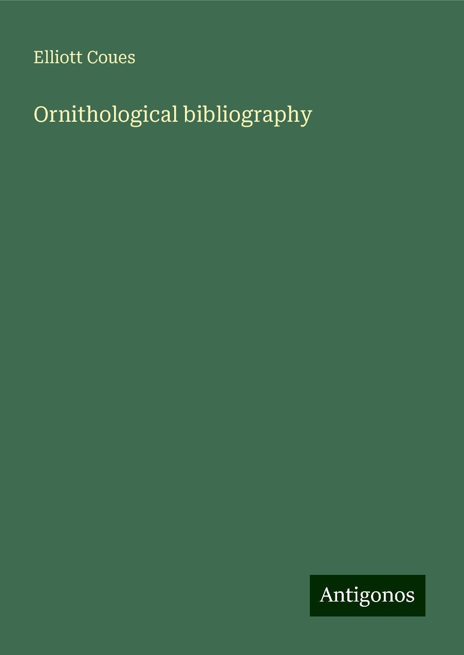 Ornithological bibliography