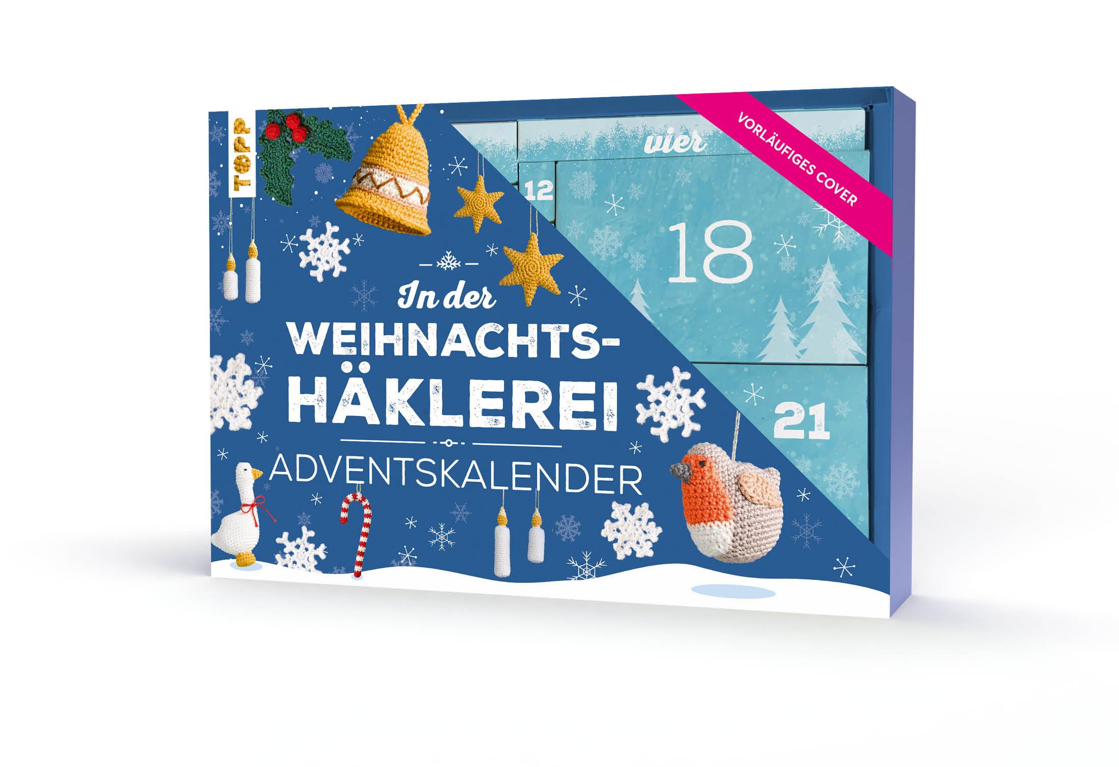 In der Weihnachtshäklerei - Der Adventskalender mit Material und Anleitungsbuch für 24 Häkelprojekte