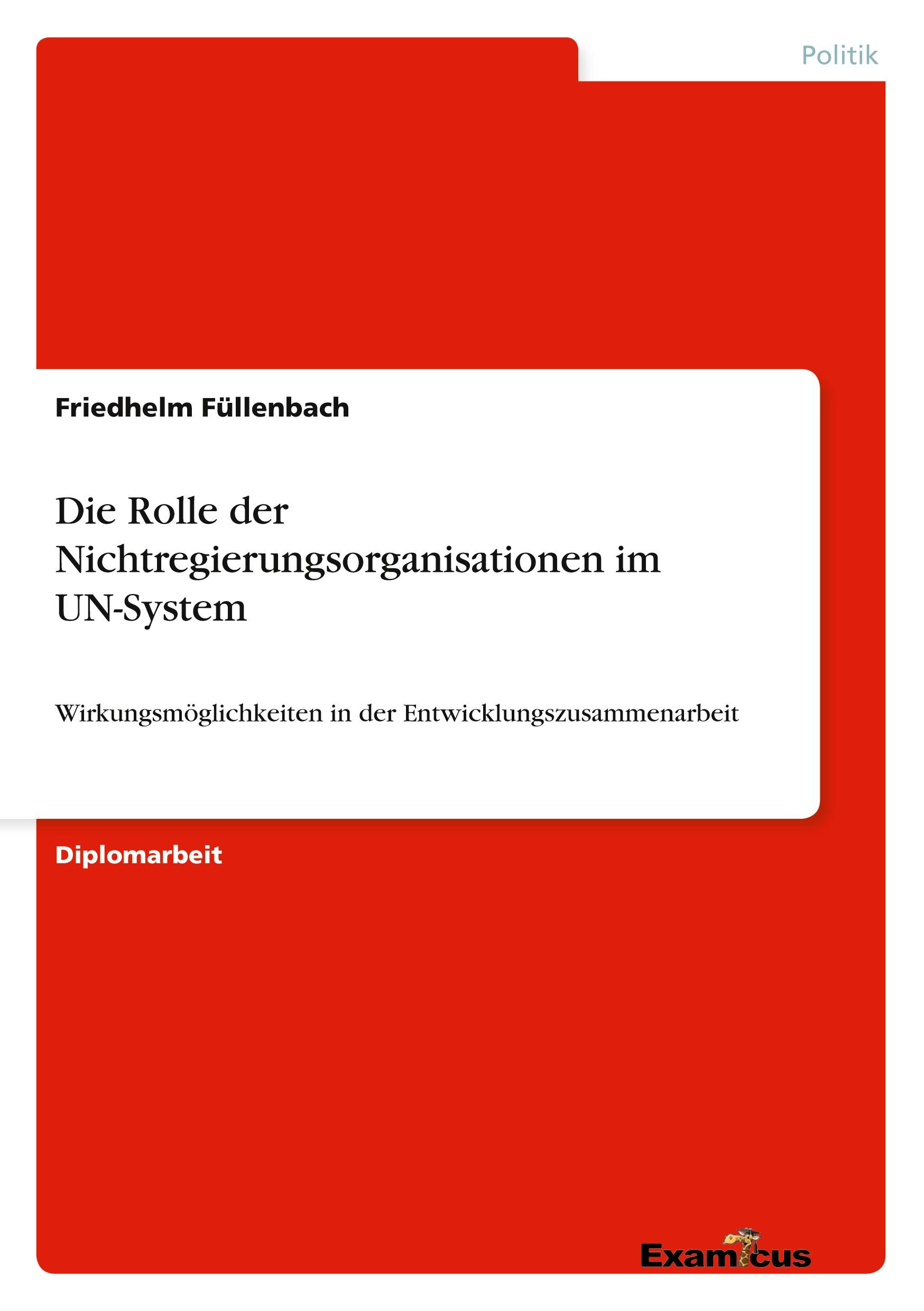 Die Rolle der Nichtregierungsorganisationen im UN-System