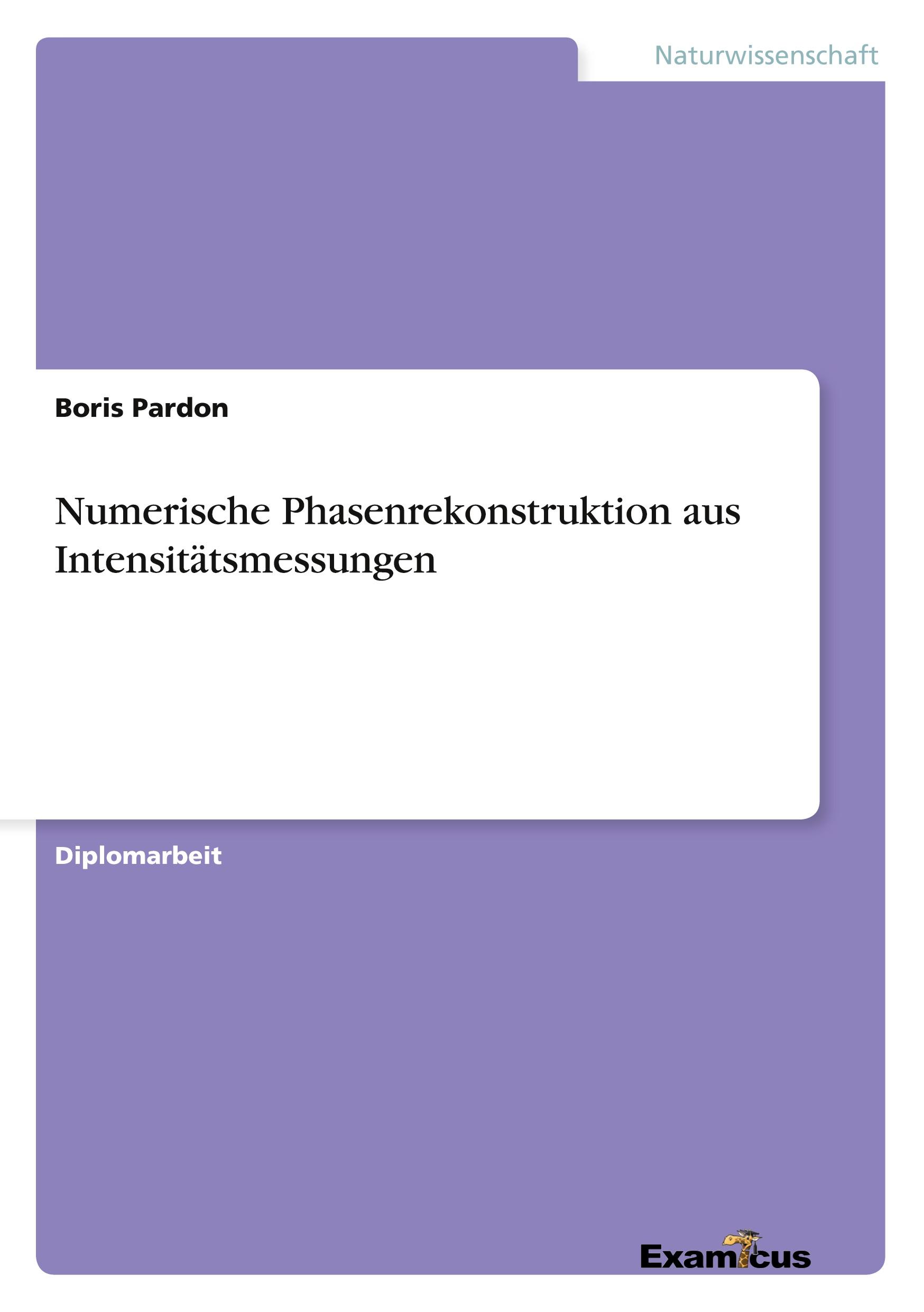 Numerische Phasenrekonstruktion aus Intensitätsmessungen