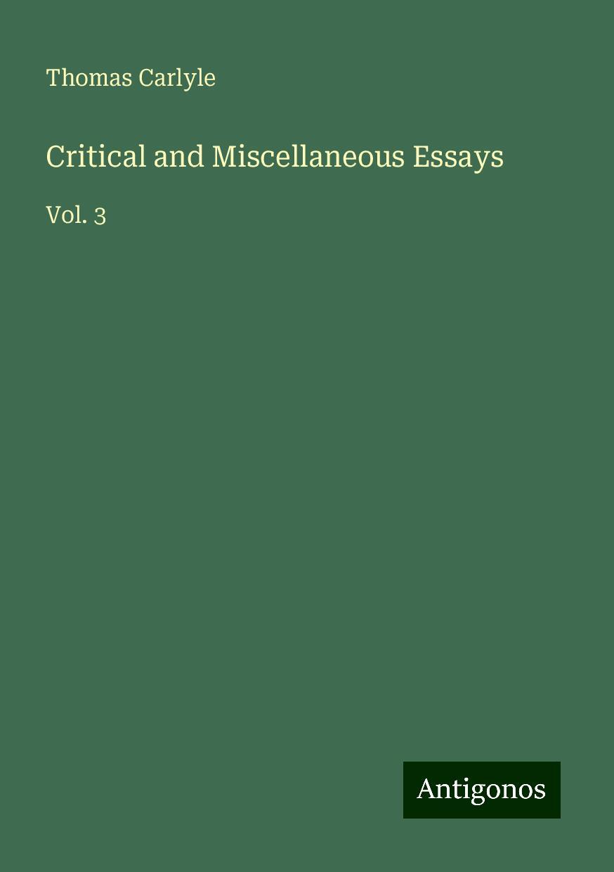 Critical and Miscellaneous Essays