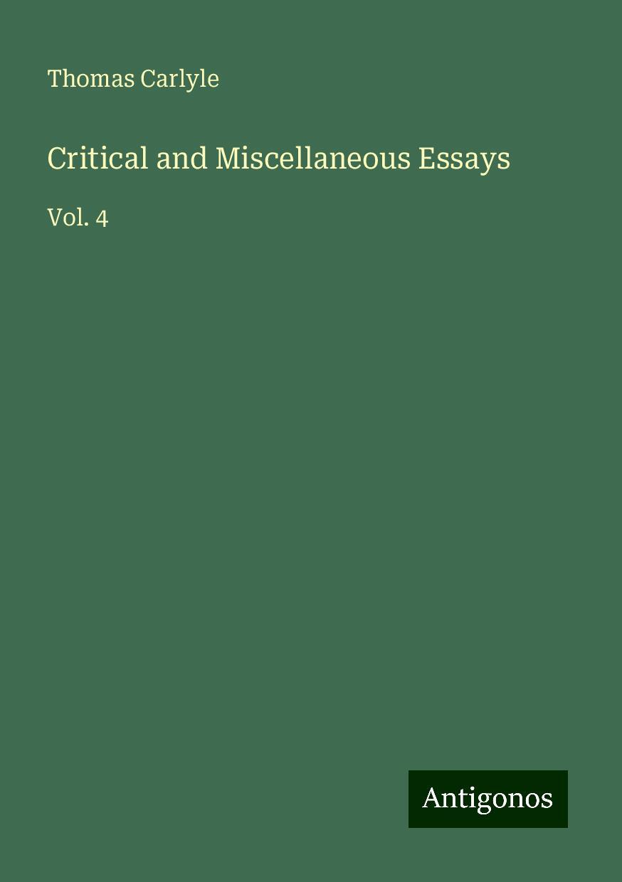 Critical and Miscellaneous Essays