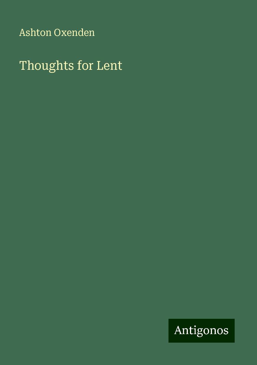 Thoughts for Lent