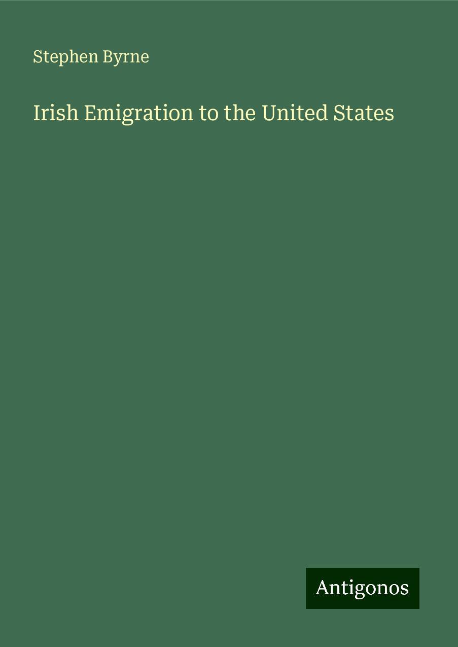 Irish Emigration to the United States