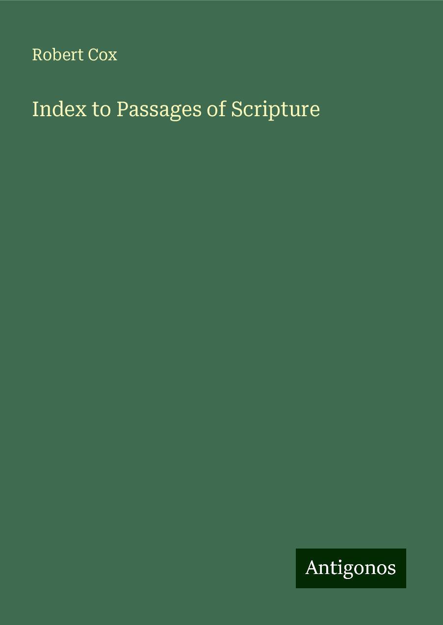 Index to Passages of Scripture