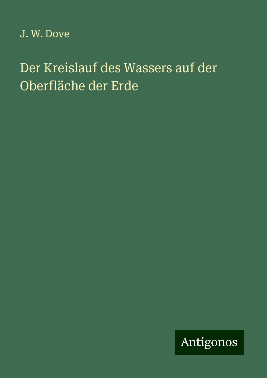 Der Kreislauf des Wassers auf der Oberfläche der Erde