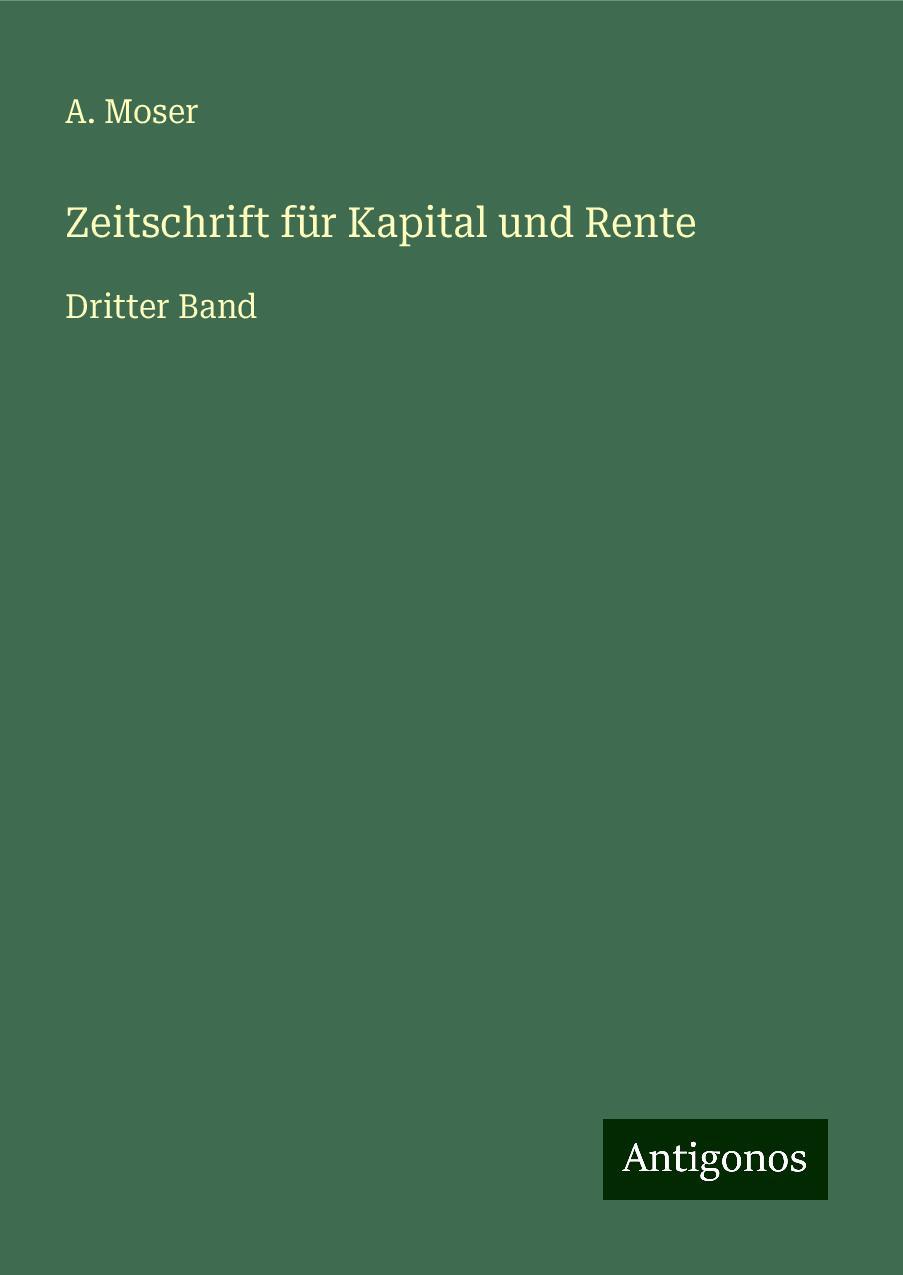 Zeitschrift für Kapital und Rente