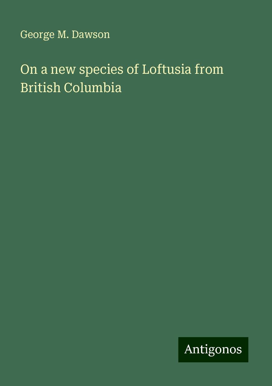 On a new species of Loftusia from British Columbia