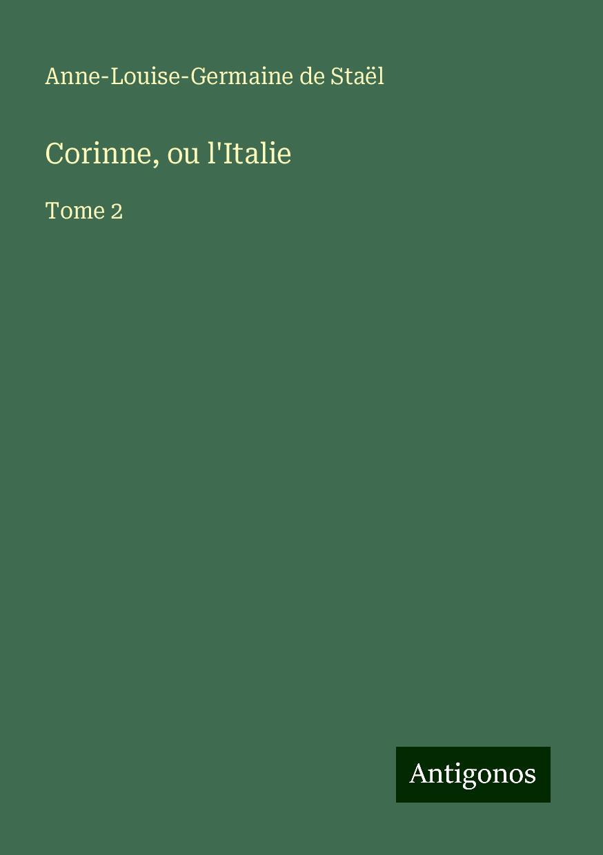 Corinne, ou l'Italie