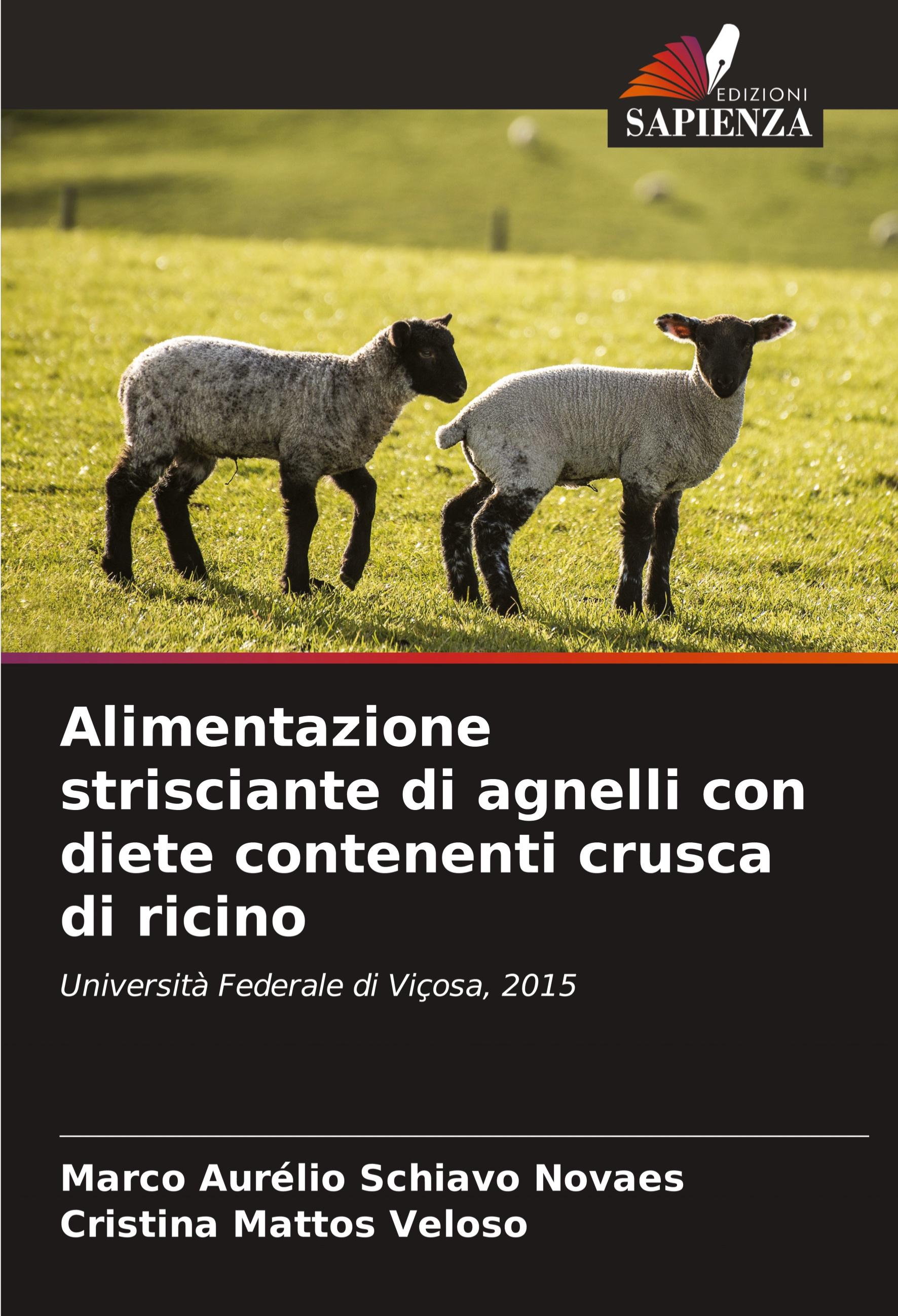 Alimentazione strisciante di agnelli con diete contenenti crusca di ricino