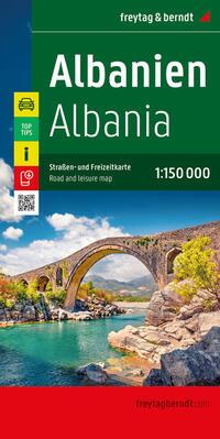 Albanien, Straßen- und Freizeitkarte 1:150.000, freytag & berndt