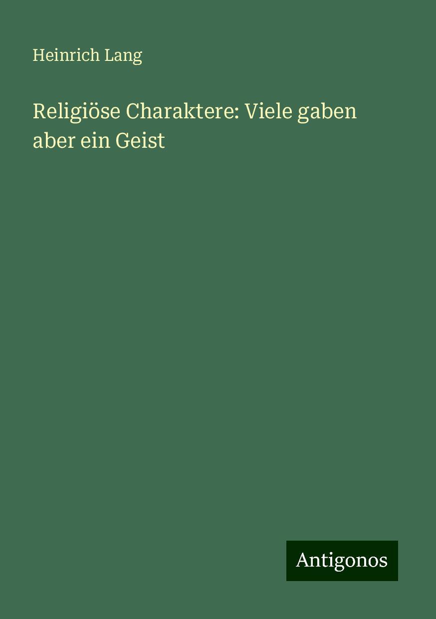 Religiöse Charaktere: Viele gaben aber ein Geist