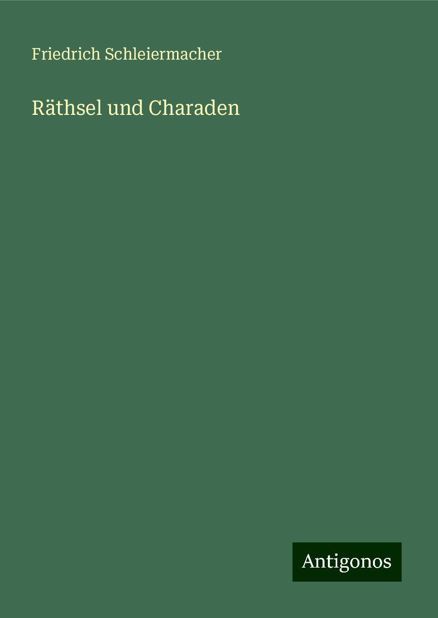 Räthsel und Charaden