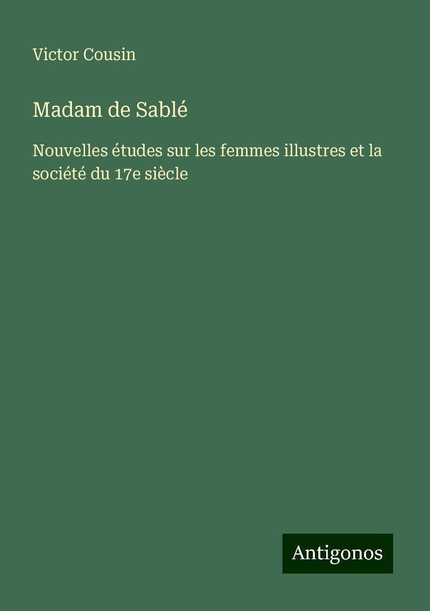 Madam de Sablé