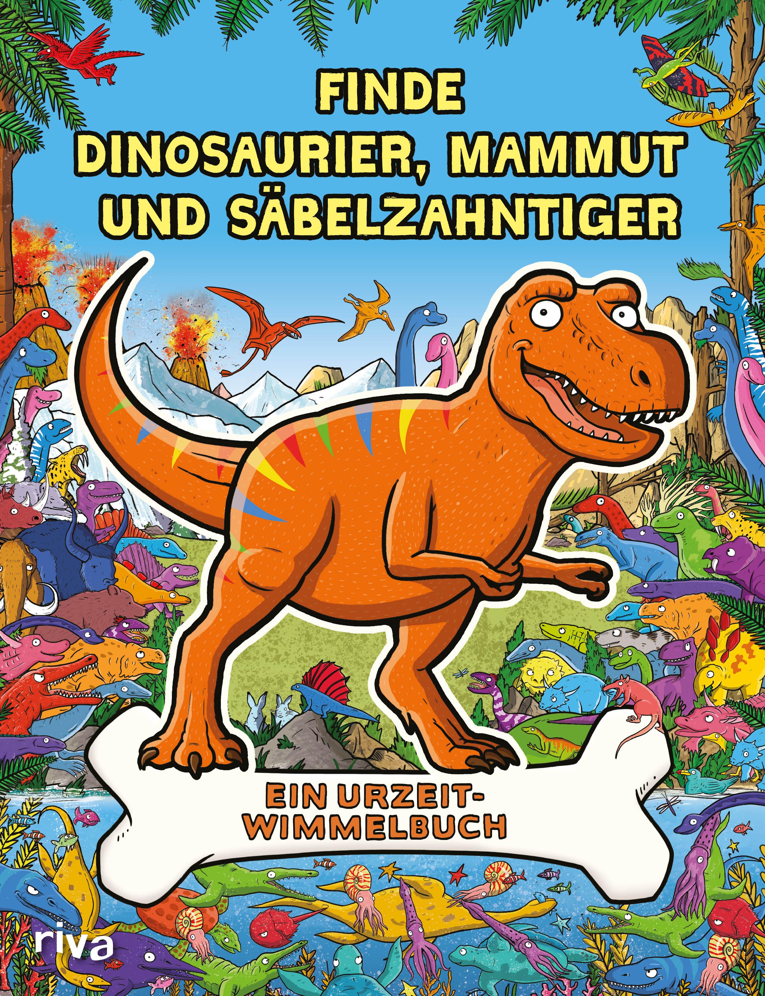 Finde Dinosaurier, Mammut und Säbelzahntiger