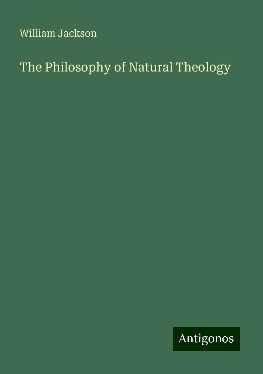 The Philosophy of Natural Theology