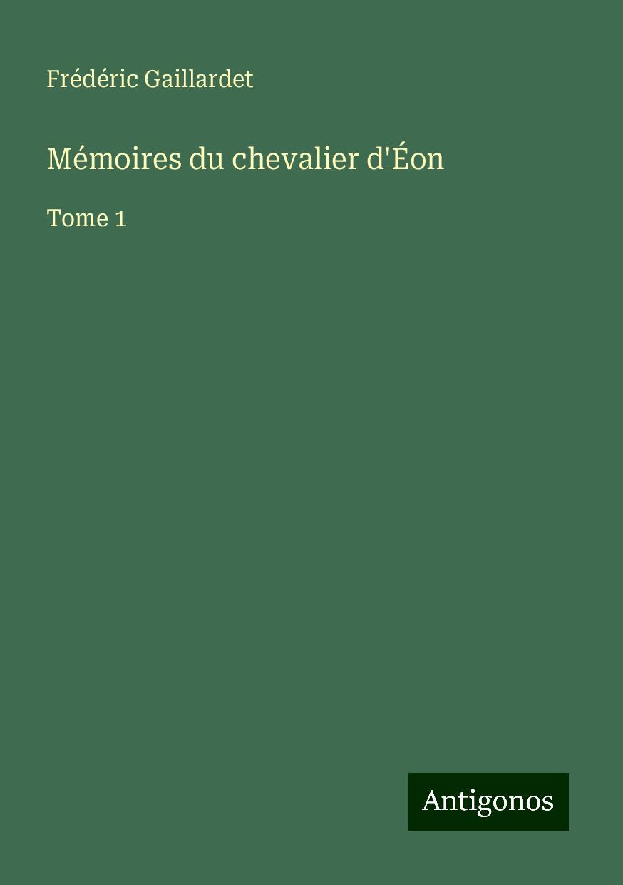 Mémoires du chevalier d'Éon