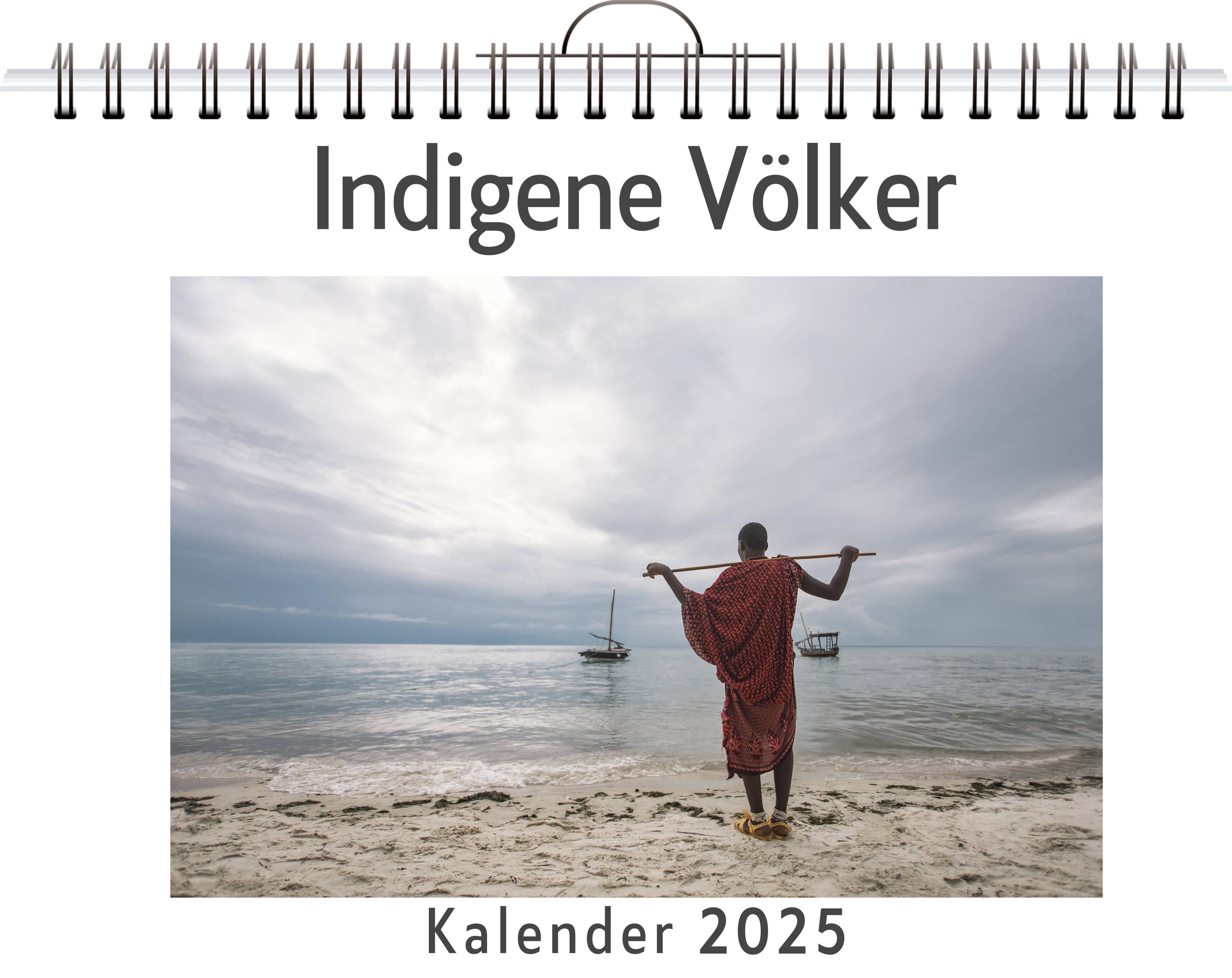 Indigene Völker - (Wandkalender 2025, Kalender DIN A4 quer, Monatskalender im Querformat mit Kalendarium, das perfekte Geschenk)