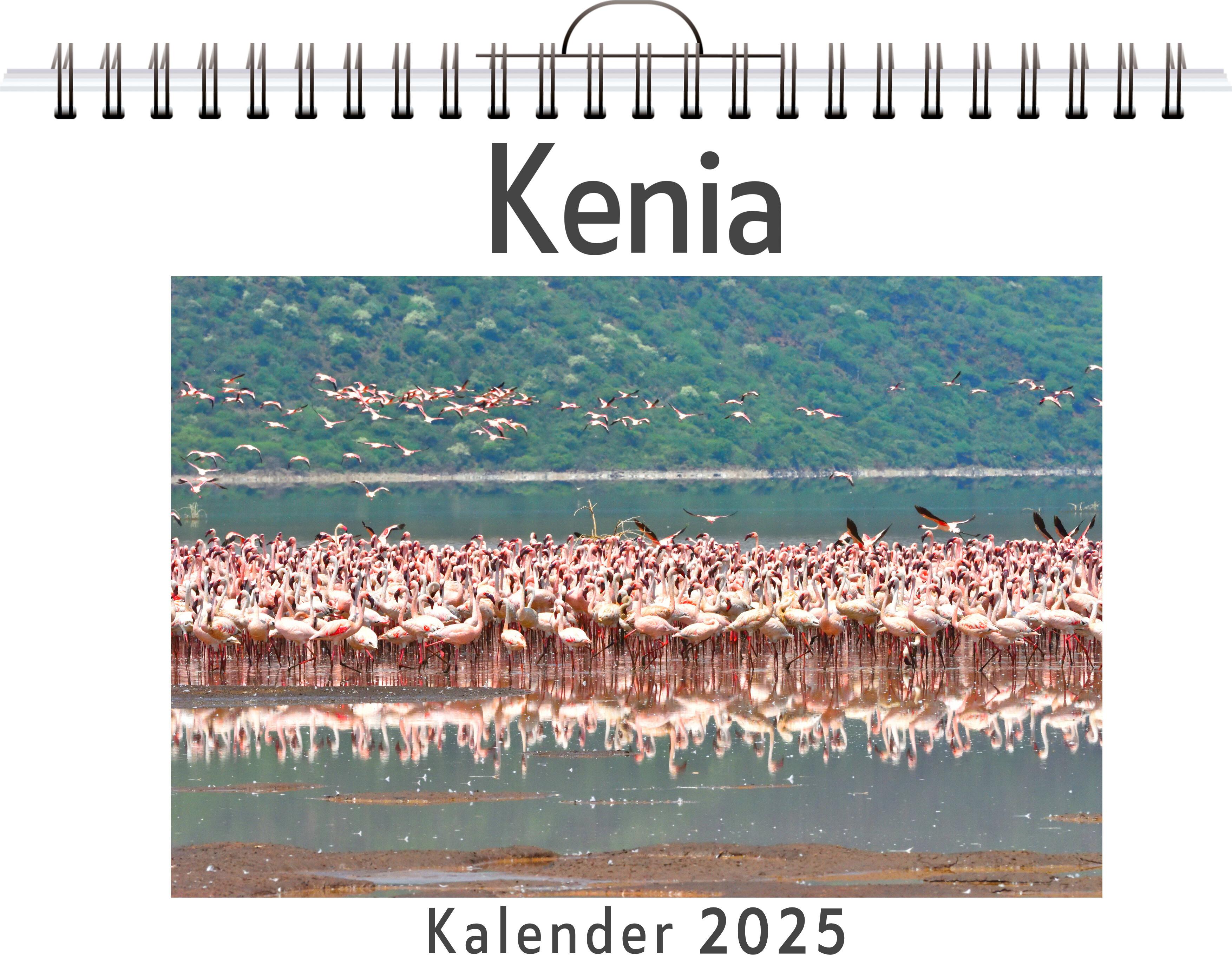 Kenia - (Wandkalender 2025, Kalender DIN A4 quer, Monatskalender im Querformat mit Kalendarium, das perfekte Geschenk)