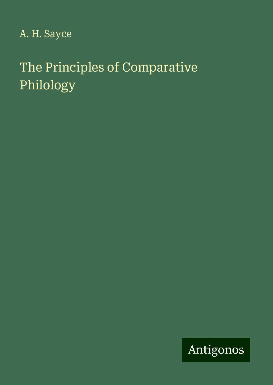 The Principles of Comparative Philology