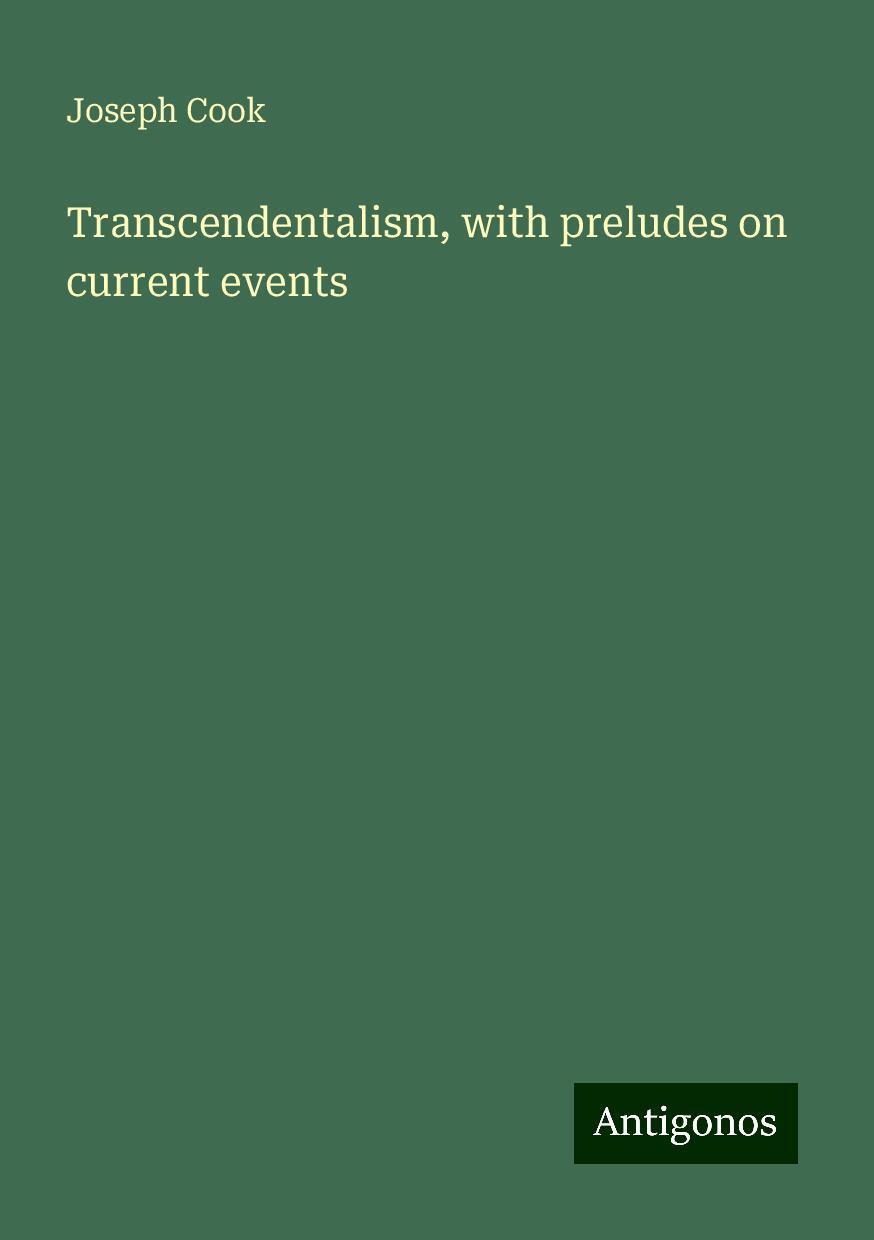 Transcendentalism, with preludes on current events