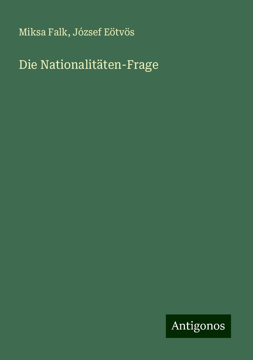 Die Nationalitäten-Frage