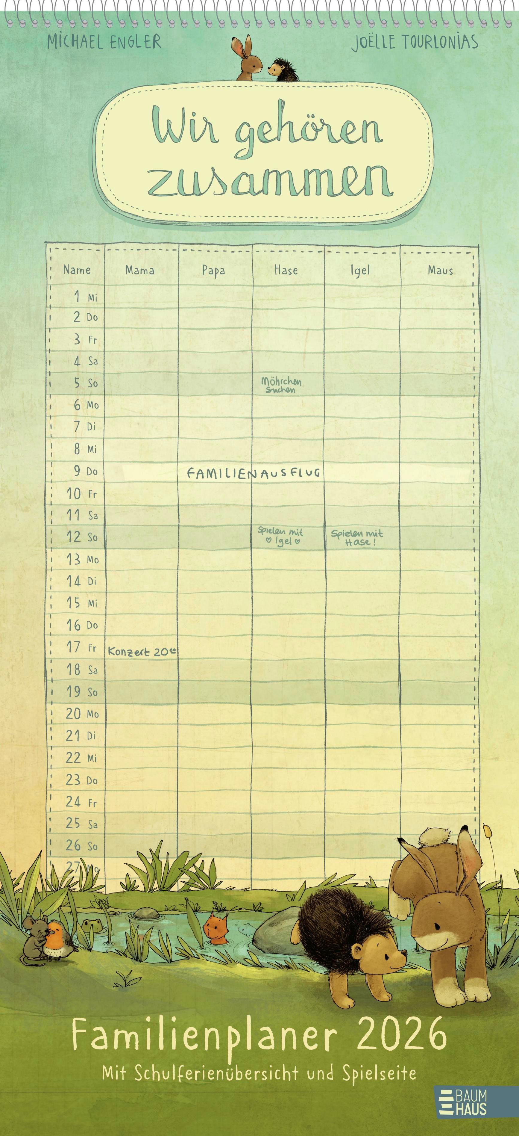 Wir gehören zusammen - Familienplaner 2026