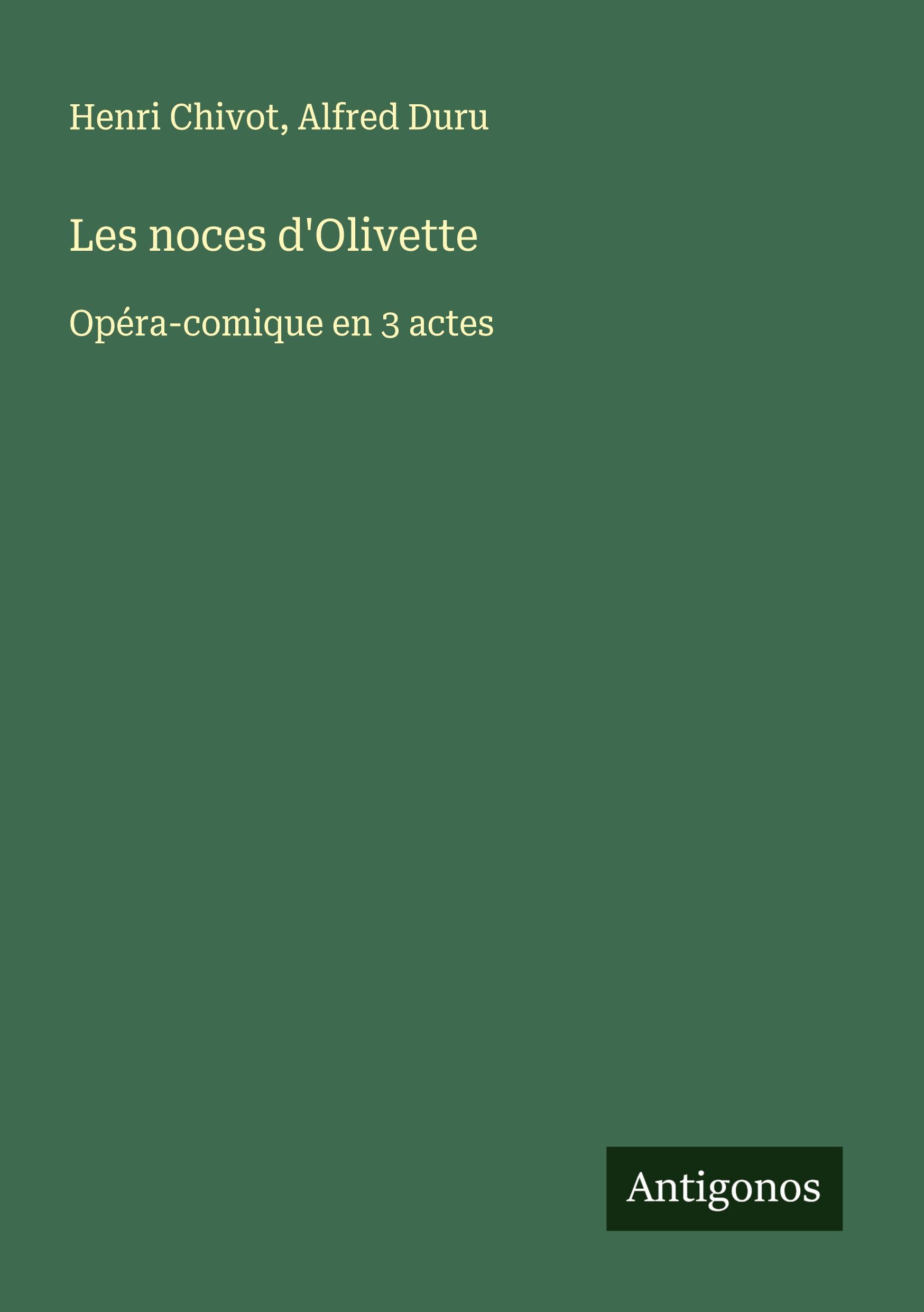 Les noces d'Olivette