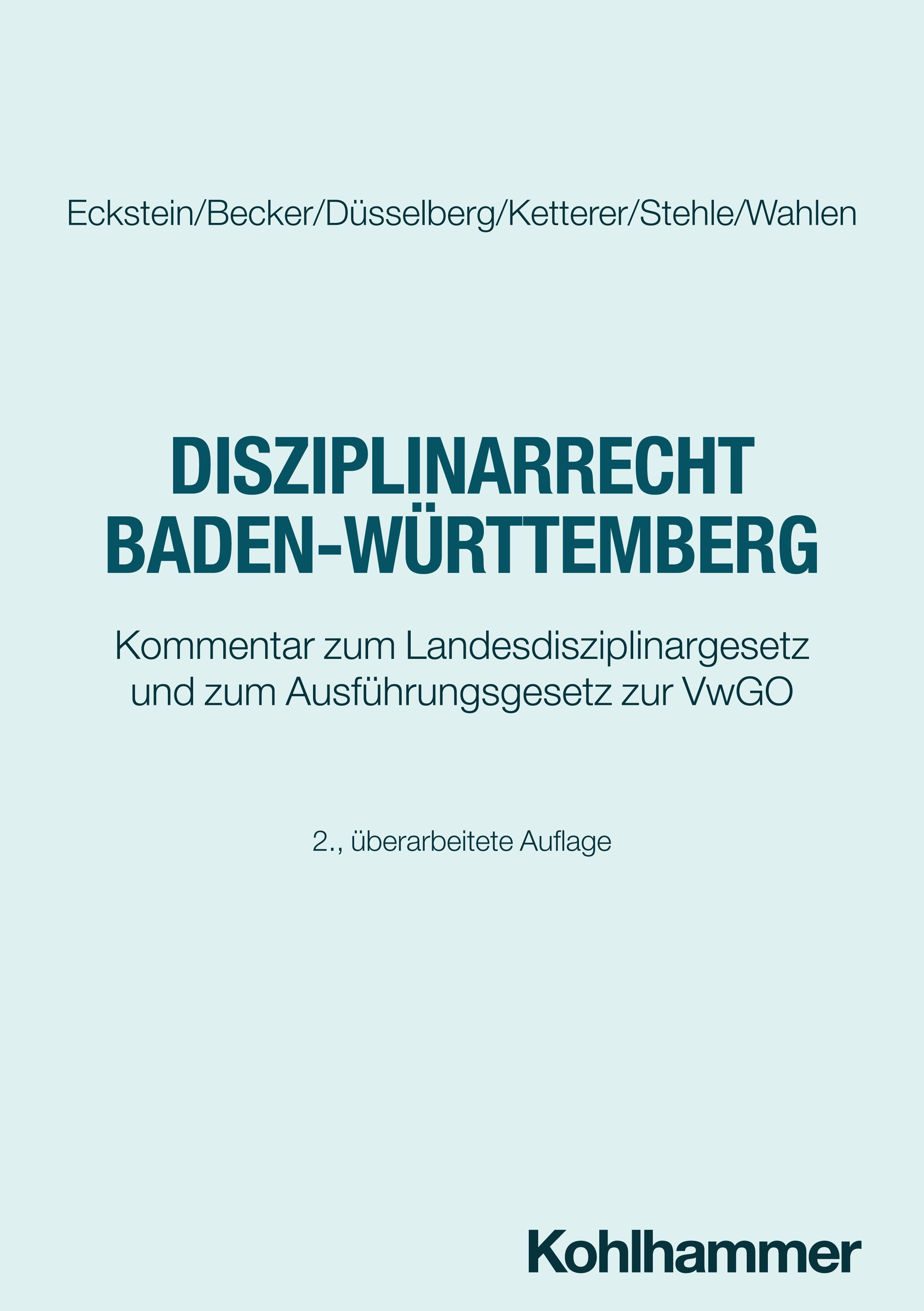 Disziplinarrecht Baden-Württemberg