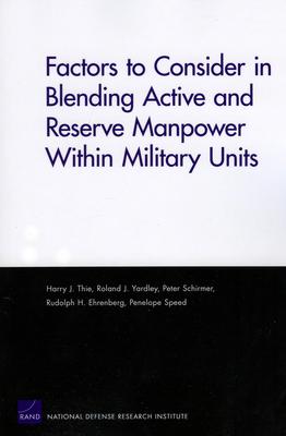 Factors to Consider in Blending Active and Reserve Manpower Within Military Units